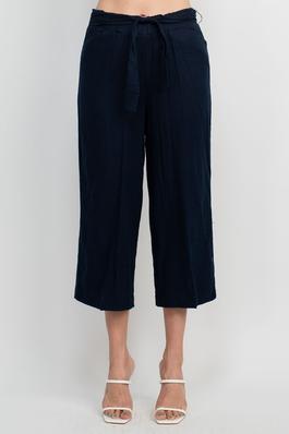 Land N Sea Linen Pant with Pockets-NAVY