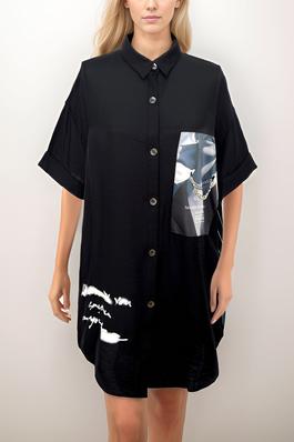 Oversized Graphics Blouse