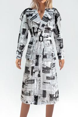 Print Trench Dress