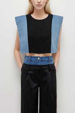 Boxy Contrast Top