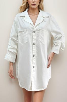 Ruched Button Down Blouse