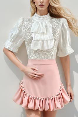 Lace Pleating Blouse