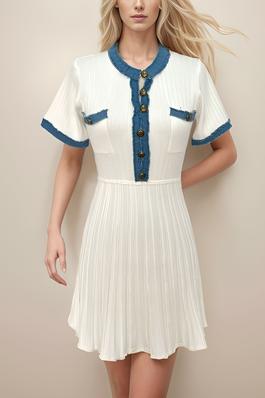 Vintage Asymmetrical Short Dress