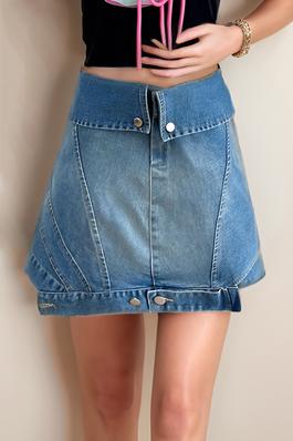 A Line Mini Denim Skirts