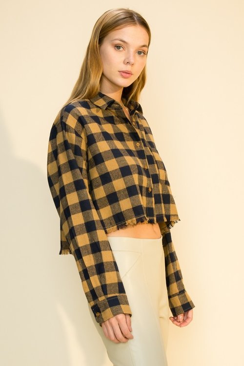 Hyfve, Inc. Alice Crop Flannel Shirt