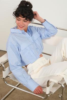 DZ24F863-BUTTON-UP SHIRT WITH FRONT POCKETS