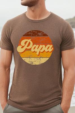 Father's Day Gifts Papa Circle Graphic Tee