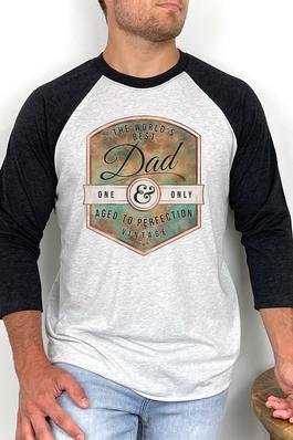 Father's Day The Worlds Best Dad Graphic Raglan