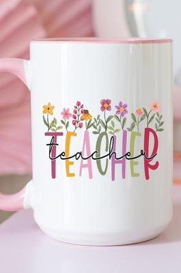 Teacher Gifts Floral Teacher Coffee Mug Cup
