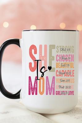 Mom Gifts She is Mom Coffee Mug Cup