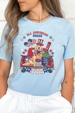 All American Doggo Patriotic Truck Graphic Tee