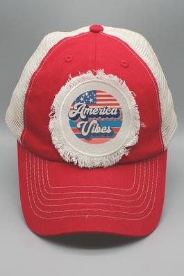 Patriotic America Vibes Circle Hat