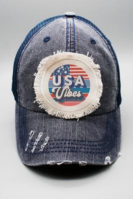 Patriotic America USA Vibes Circle Hat