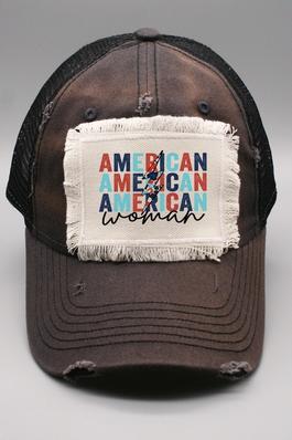 Patriotic American Woman Stack Bolt Hat