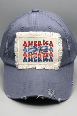 Patriotic America Stack Bow Hat