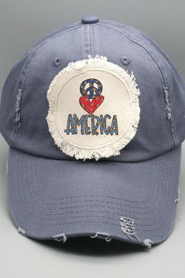 Patriotic Leopard Peace Love America Hat
