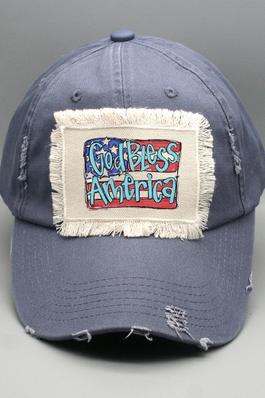 Patriotic God Bless American Block Hat