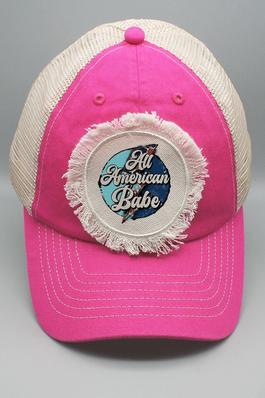 Patriotic All American Babe Bolt Circle Hat