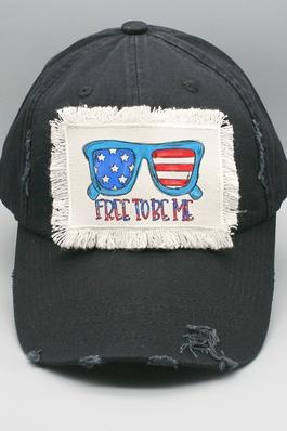 Patriotic Free To Be Me Glasses Hat
