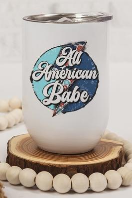 All American Babe Circle Bolt Wine Cup