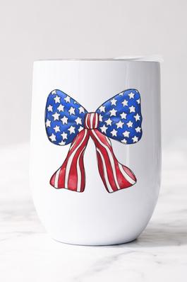 Patriotic America USA Bow Wine Cup