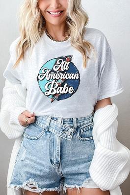 All American Babe Circle Bolt Graphic Tee