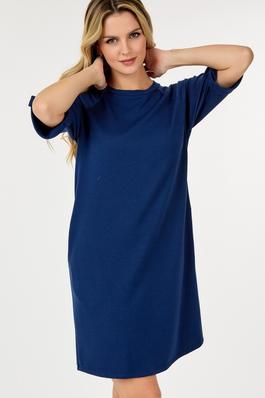 French Terry Short Sleeve Tunic W Pockets