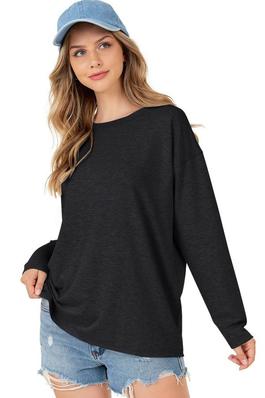 Long Round Neck Sleeve Top