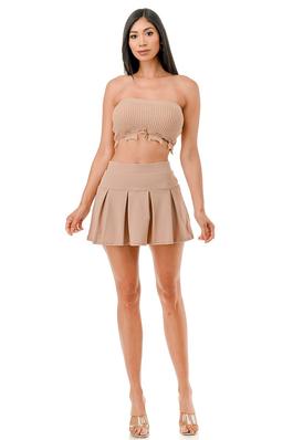 PLEATED SKIRTS WITH INSIDE SHORTS
