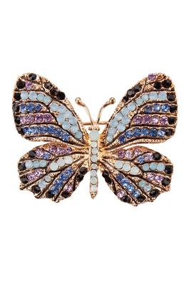 Rhinestone Butterfly Brooch PA3403