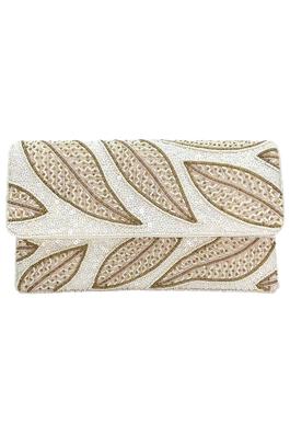 Sequins Leaves Bead Clutch LAC-SS-711