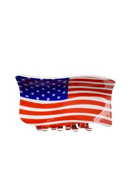 American Flag Acrylic Hair Clip L4859