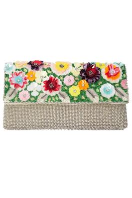 3D FLORAL Beaded Clutch LAC-SS-810