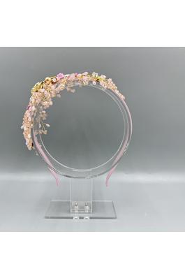 Floral Crystal Pearl Headband L4838