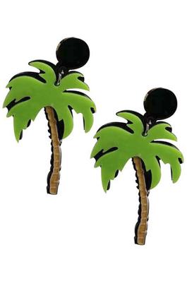 Coconut Tree Acrylic Earrings E4198