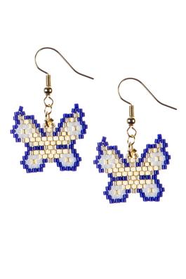 Butterfly Seed Bead Earrings E7115