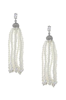 Pearl Bead Tassel Earrings E6909