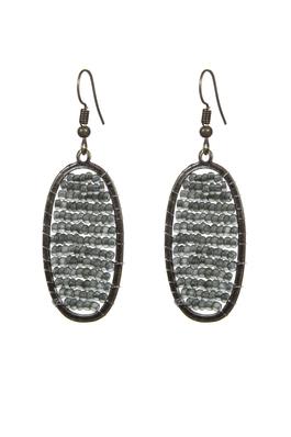 Delicate Women Oval Beads Drop Earrings