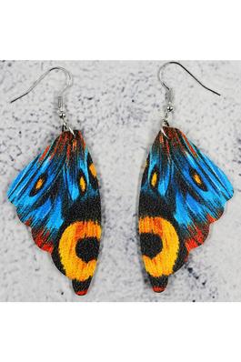 Butterfly Pu Leather Earrings E7902