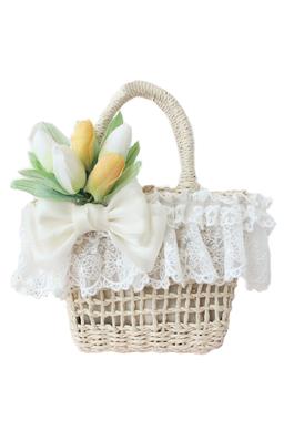 Tulip Lace Hollow Straw Tote Bag HB2573