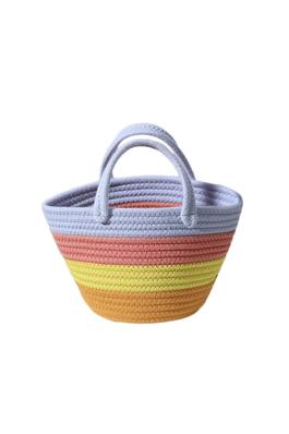 Colorful Stripes Straw Tote Bag HB2027