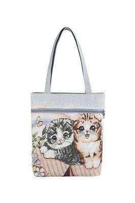Kitty Printed Canvas Tote Bag HB1345