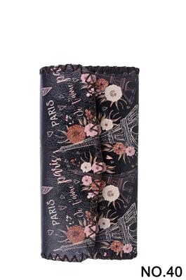 Floral Eiffel Tower Printed Wallet HB0582 - NO.40