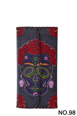 Floral Skull Printed Wallet HB0582 - NO.98