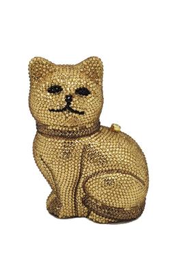 Golden Cat Rhinestone Evening Bag HB2430