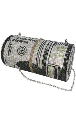 Dollar Cylinder Rhinestone Handbags HB1114