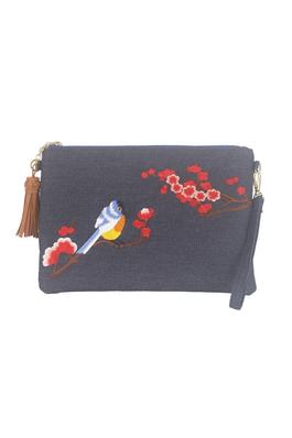 Retro Embroidery Plum Blossom Messenger Bags