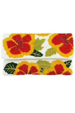  HIBISCUS Beaded Clutch LAC-SS-738