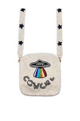 Cowgirl Beaded BOX BAG With Stars Strap