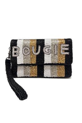 BOUGIE Stripes Wristlet Beaded Bag LAC-WR-001